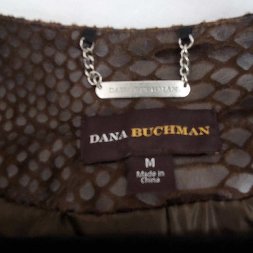 Dana Buchman Brown Snakeskin Faux Leather Medium - Picture 4 of 5